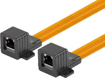 Përshtatës Lanberg për dritare, RJ45, Cat.5e, 17cm, portokalli