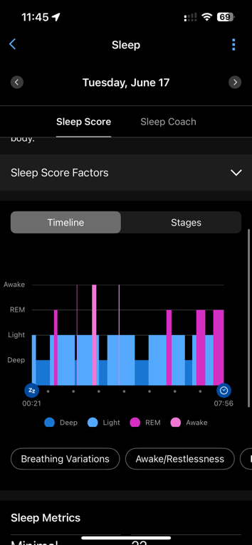 Monitor gjumi Garmin Index Sleep Monitor, madhësia S M, lidhje me aplikacion Garmin, i zi