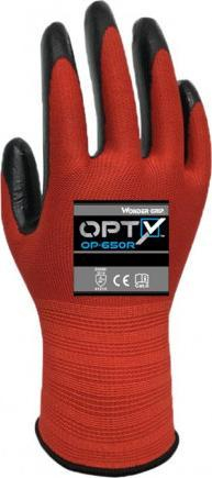 Dorëza pune Wonder Grip OPTIMUS OP-650R, madhësia S7, e kuqe