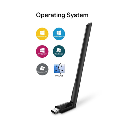 Përshtatës WiFi USB TP-Link Archer T2U Plus, AC600, Dual Band, 5dBi, i zi