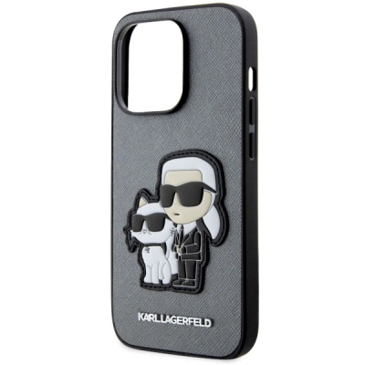 Mbulesë telefoni Karl Lagerfeld Original, për iPhone 14 Pro 6.1", hardcase TPU, argjendi