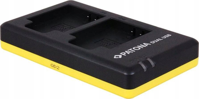 Karikues baterie Patona Dual Quick Pro Olympus Li-90B, USB, i zi e verdhë