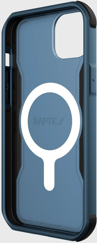 Mbështjellëse Raptic Fort për iPhone 14, MagSafe, e blinduar, blu