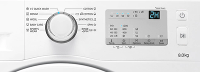 Rrobalarëse Samsung WW80J3283KW, 8kg, A+++, e bardhë