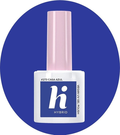 Полупостоен лак за нокти Hi Hybrid 273 Casa Azul, 5 ml, сина