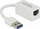 Dock laptopi DeLOCK 65905, USB Type A, port rrjeti, i bardhë