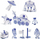 Set kreativ Djeco Color Assemble Play Space Rocket, 55 pjesë, DIY, shumëngjyrësh