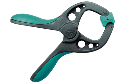 Klamer me susta Wolfcraft FZ 3630000, hapje 40mm, plastike, e zezë