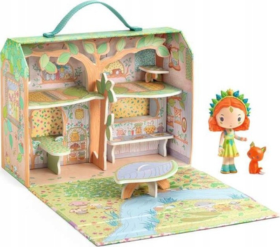 Set lodrash Djeco Tinyly Sylvia and Fox, shpi-valixhe kartoni, për kalamaj 4-9 vjeç, shumëngjyrësh