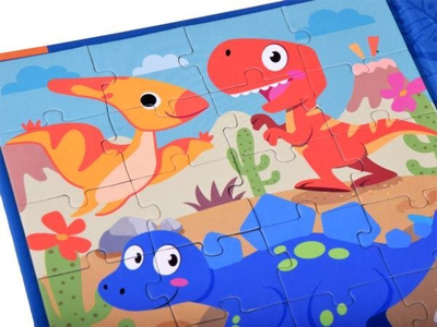 Liber puzzle magnetik Colorido Dinosaurs ZA4268, 20 pjesë, për fëmijë 3+