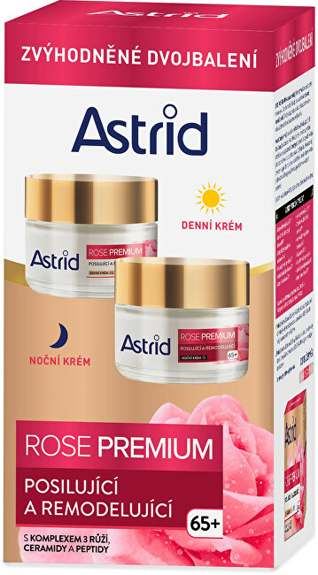 Set kremi Astrid 65+ Rose Premium Duopack, 2 x 50 ml