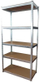 Raft metalik MDF, 180x90x45 cm, kapacitet 265 kg, gri