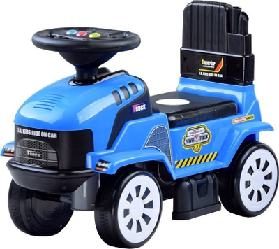 Traktor lodër ride on Jokomisiada ZA3746, me rimorkio, me melodi, i kaltër