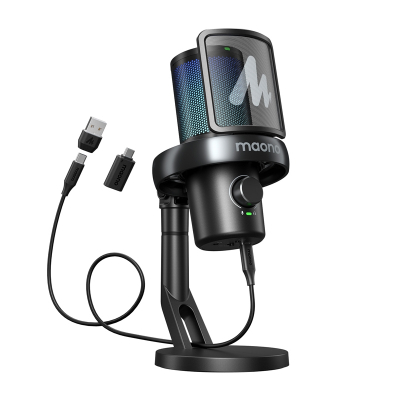 Mikrofon gaming Maono DM40 Pro, wireless, USB C, RGB, i zi
