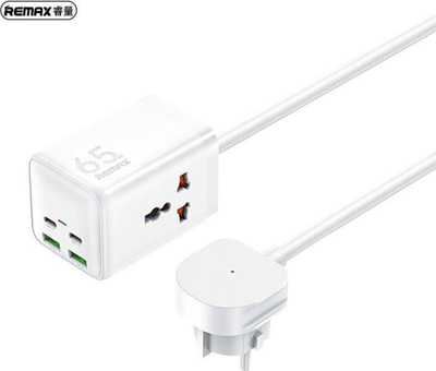 Zgjatës karikimi Remax RP-U157 GaN, 65W, 2x USB 2x USB-C, i bardhë