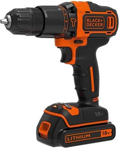 Машина за дупчење Black&amp;Decker BDCHD18K, 18V, 1.5Ah, со батерија