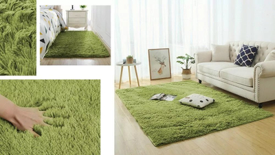 Tapet Strado Shaggy, 60x90 cm, push i gjatë, jeshil