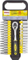 Set çelësa me koka dhe bita ratchet 1/4", çelik krom‑vanadium, me kuti plastike