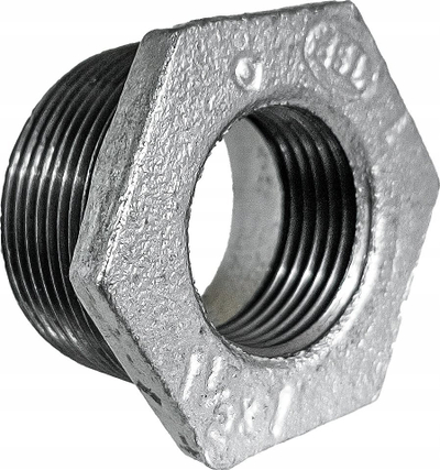 Reduktues tubash AGAflex, 1 1/2" në 1", metalik i galvanizuar