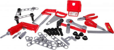 Set lodër punëtori Shunfenglong Work Table, mbi 50 pjesë, 74cm, gri e kuqe