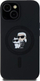 Kapak telefoni Karl Lagerfeld Karl and Choupette, silikon, MagSafe, për iPhone 15, i zi