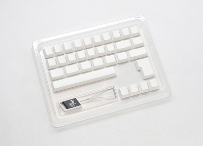 Kapakë tastiere Ducky DCA132-NNBLWMDPU1, set keycaps PBT, pa shenja, të bardhë