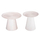 Set Ross 2 tavolina kafe rrumbullakët Φ60&Φ45cm (HM11946), bardhë