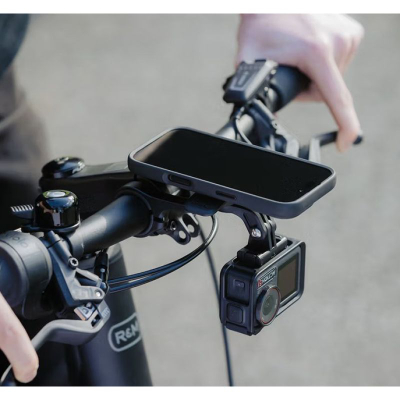 Mbajtës telefoni biçiklete Quad Lock Out Front Mount Pro V2, alumini, montim në timon, i zi
