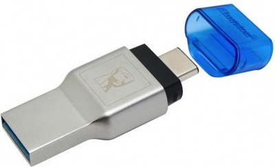 Lexues kartash USB Type A/ Type C Kingston MOBILELITE DUO 3C(FCR-ML3C), metalike, e kaltër