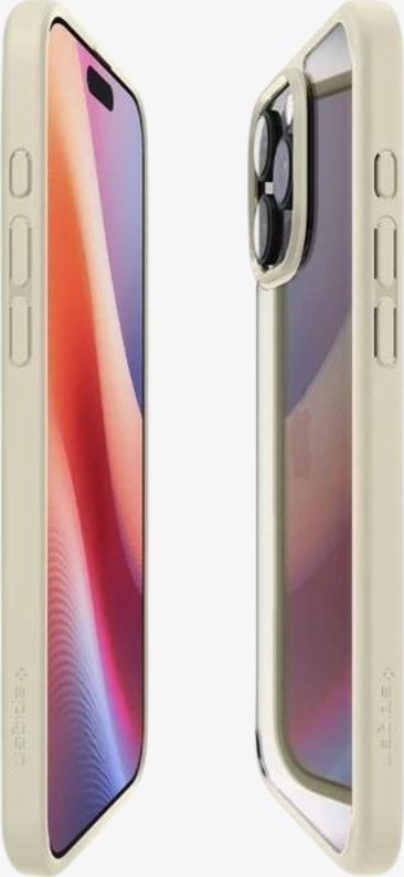 Mbrojtëse telefoni Spigen Crystal Hybrid, për iPhone 16 Pro Max 6.9", transparente, bezhë