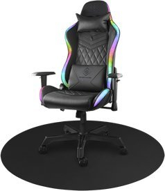 Tapet dyshemeje gaming Deltaco Gaming DFP410, 110x110cm, kundër rrëshqitjes, i zi