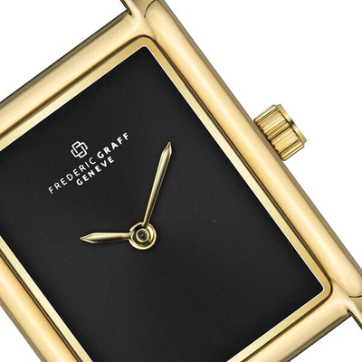 Orë dore për femra Frederic Graff Aurora Gold FGE-BC001Q18G, e zezë