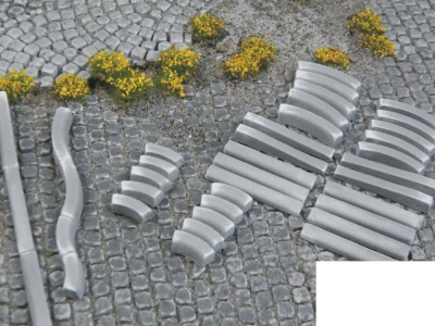 Aksesor modelimi Juweela Additional Curbs, 1 copë, për diorama, gri