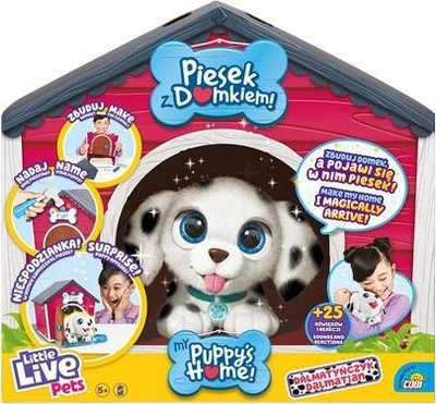 Интерактивна плюш играчка Little Live Pets My Puppy's Home Dalmatian Edition, мистериозно кутре, за деца