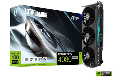 Kartë grafike Zotac Gaming AMP ZT-D40820F-10P, GeForce RTX 4080 SUPER, 16GB GDDR6X, e zezë