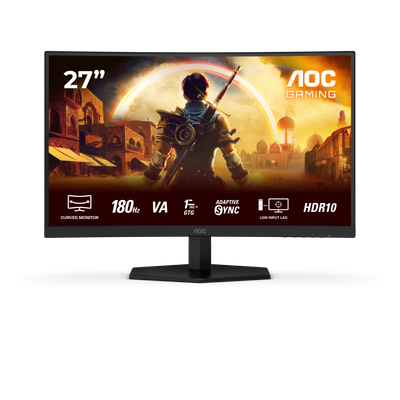 Monitor gaming AOC G4 C27G42E, 27", Full HD, 180Hz, i zi e kuqe