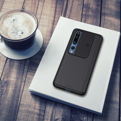 Футрола за телефон Nillkin CamShield за Xiaomi Mi 10 10 Pro, цврста пластика, заштита за камера, црна