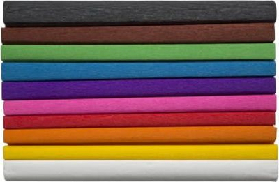 Letër krepe Happy Color, set me 10 copa, 25 x 200 cm, me shumë ngjyra
