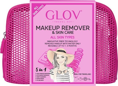 Set pastrimi fytyre GLOV Facial Cleansing Pink, 5 në 1, për çdo lloj lëkure, rozë