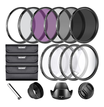 Set aksesorësh filtrash Neewer 10087417, 58mm, për kamera, i zi