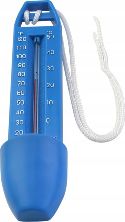 Termometër notues për pishina Planet Pool, 17cm, me shkallë °C dhe °F, blu