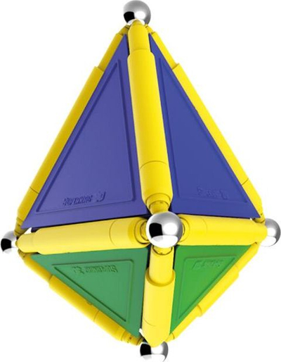 Lodër magnetike konstruktive Plastwood Supermag Tags, 48 pjesë, 3+, shumëngjyrëshe