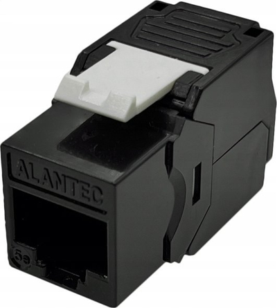 Модул кеистоун RJ45 Alantec, Cat.5E UTP, без алат, црн