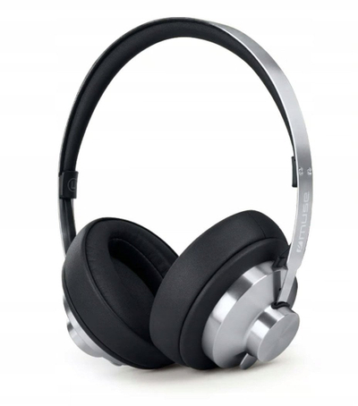 Kufje pa tela Muse M-298 SBL, Bluetooth, ANC, të zeza me argjend