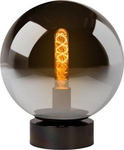 Lampë tavoline Lucide Jorit, 25cm, 1xE27, gri smoke