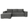Sofa këndore Nacho e majtë (HM3279.02L), argjendtë