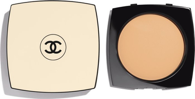 Pudër kompakte Chanel Les Beiges Healthy Glow Sheer Powder Refill, mbulim i lehtë, me shkëlqim sateni, bezhë