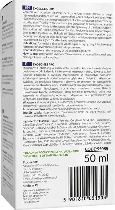 Krem fytyre Apis Exosomes Pro Home Therapies, biostimulues, 50ml