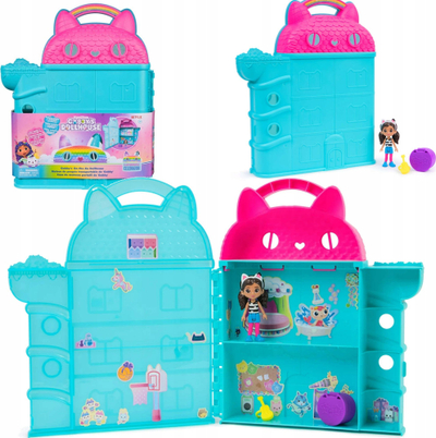 Shtëpi kukullash Spin Master Gabby's Dollhouse On the Go, portative, shumëngjyrëshe