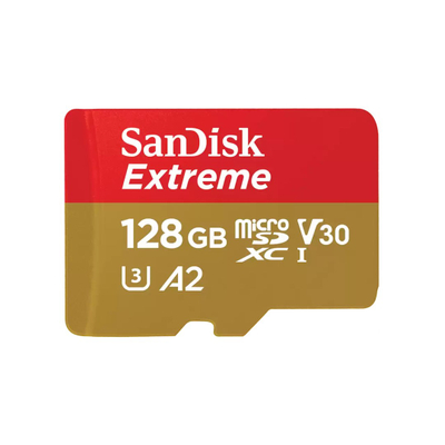 Kartë memorie MicroSDXC SanDisk, 128GB, UHS-I Class 10, me adapter